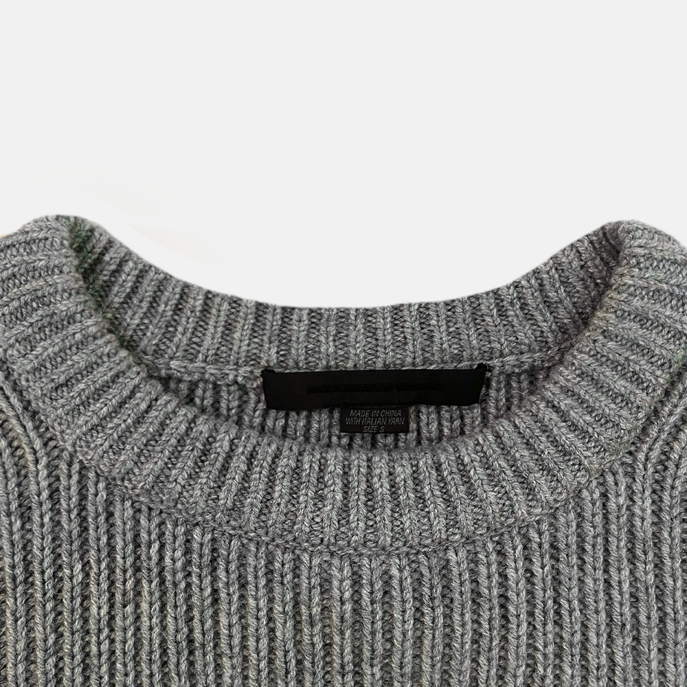 Super Flea Market+Alexander Wang+Grey knit jumper with puff sleeve+Gisele Bundchen1